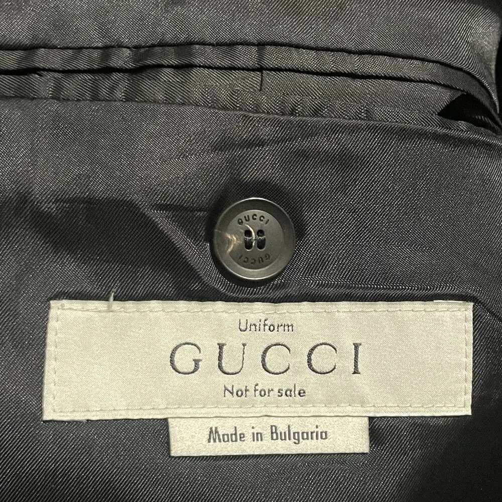 Gucci Uniform Blazer Mens 48 R Black Uniforms Modern Jacket Limited Bulgaria